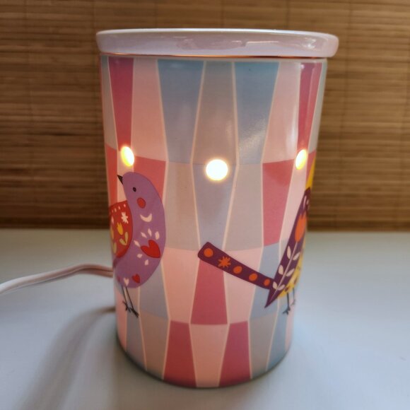 Scentsy Wax Warmer Pretty Bird Retired 2017 Full Size with Bulb Clean - Picture 3 of 14